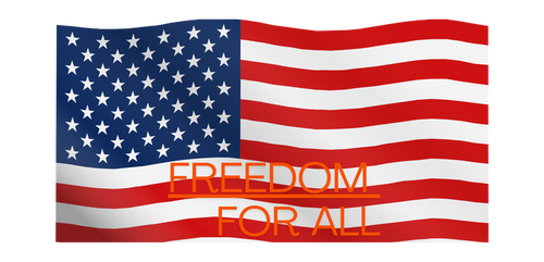 #1-MUG AMERICA FLAG FREEDOM FOR ALL
