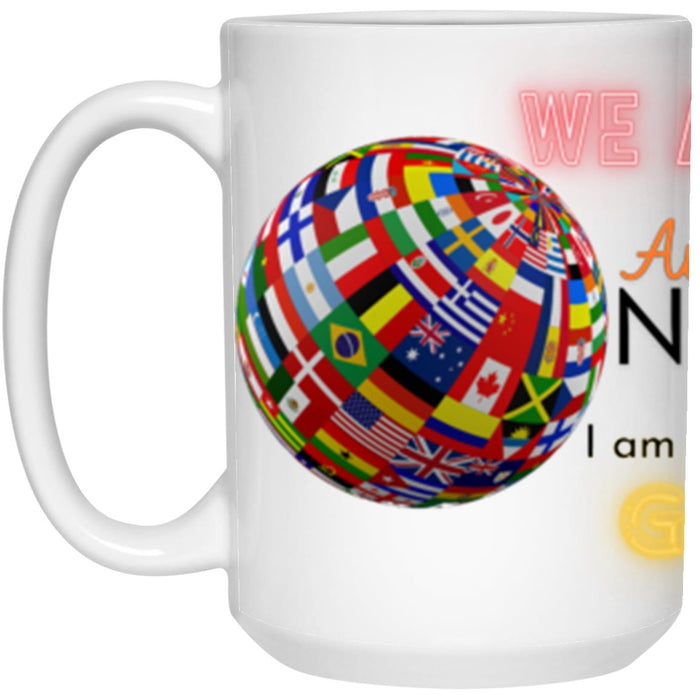 #1-WE ARE ONE INTERNATIONAL GLOBE FLAG