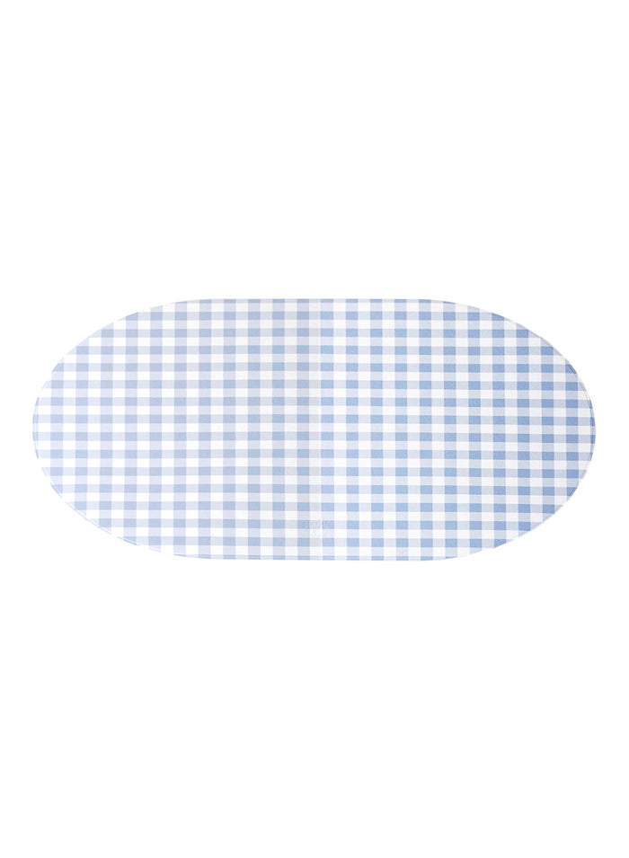 6XS Studio Gingham Placemat, Sky Blue