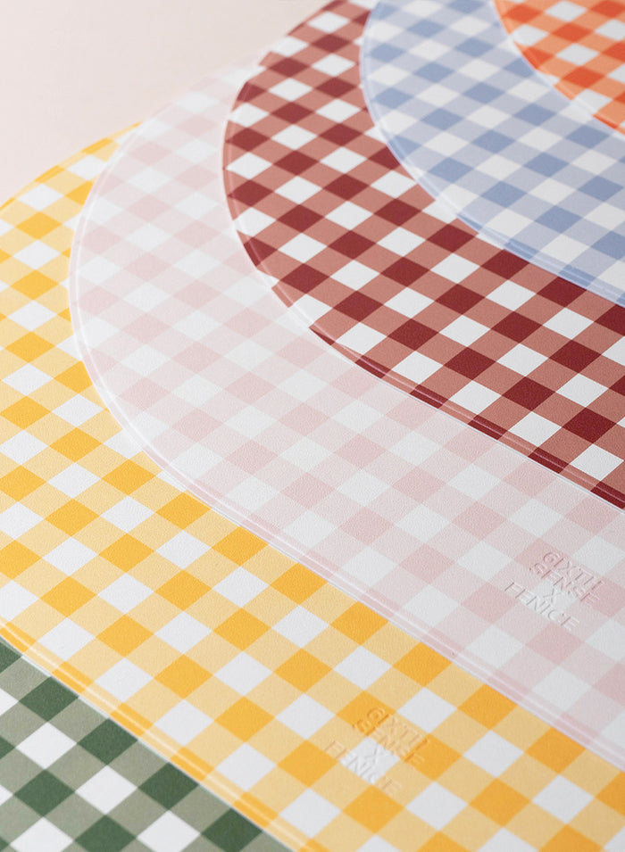 6XS Studio Gingham Placemat, Sky Blue