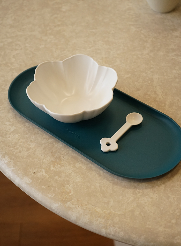 6XS Studio Round Tray (L), Deep Green