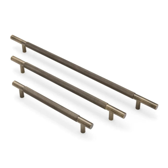 Aged Brass Knurled Appliance/Door Pull - Charmian - Manovella