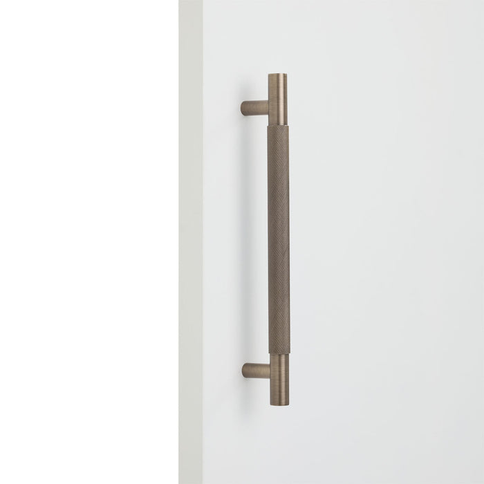 Aged Brass Knurled Appliance/Door Pull - Charmian - Manovella