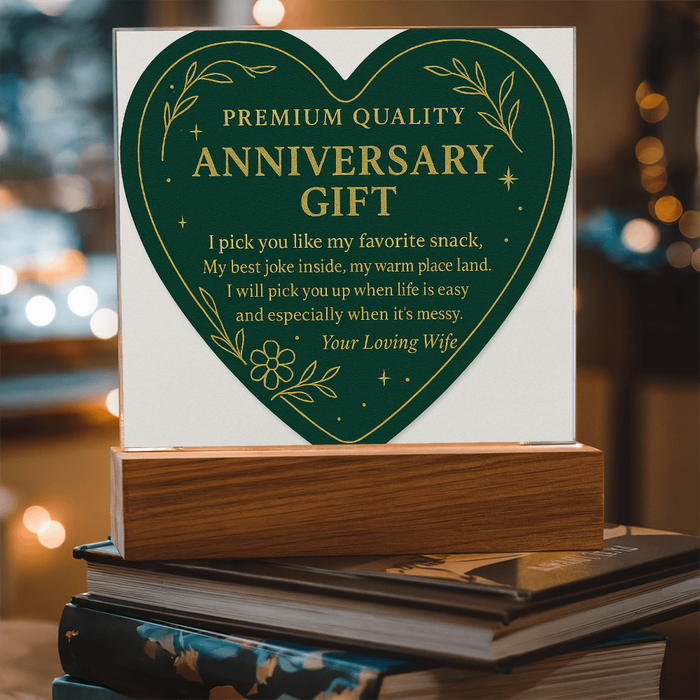Anniversary Gift for Husband - Romantic Acrylic Plaque - Love Keepsake