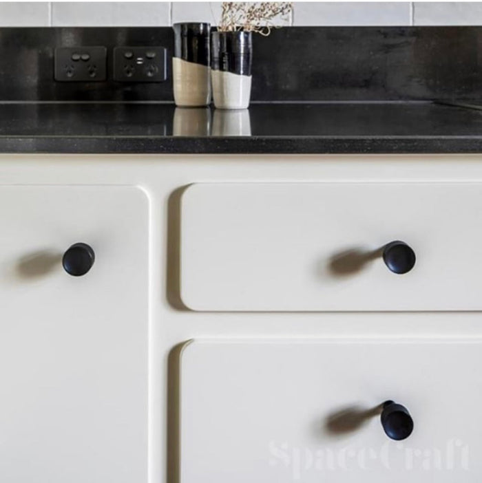 Atticus Knob - Blackest Black By Hepburn - Entry - Point - AKBLB - Hepburn Hardware