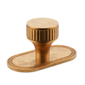 Barwick Ridged Cabinet Knob with Backplate By Armac Martin