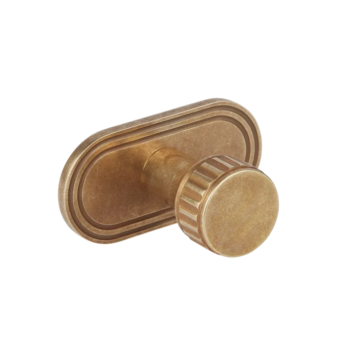 Barwick Ridged Robe Hook with Backplate By Armac Martin