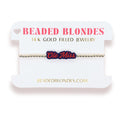 Beaded Blondes - Bracelet - Collegiate Charm - On Gold - Findlay Rowe Designs