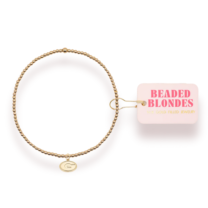 Beaded Blondes - Bracelet - Gold - Collegiate Charm - Findlay Rowe Designs