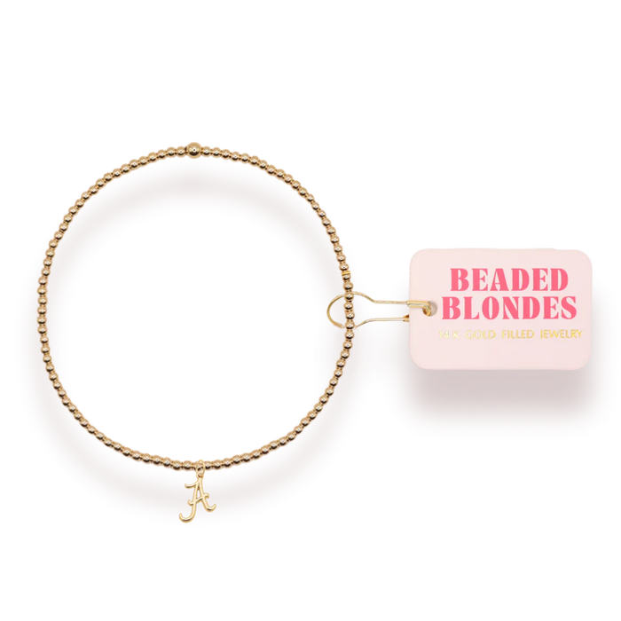 Beaded Blondes - Bracelet - Gold - Collegiate Charm - Findlay Rowe Designs