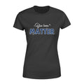 Apparel XS / Black Blue Lives Matter - Sparkling Checkered Pattern Shirt - Standard Women's T-shirt