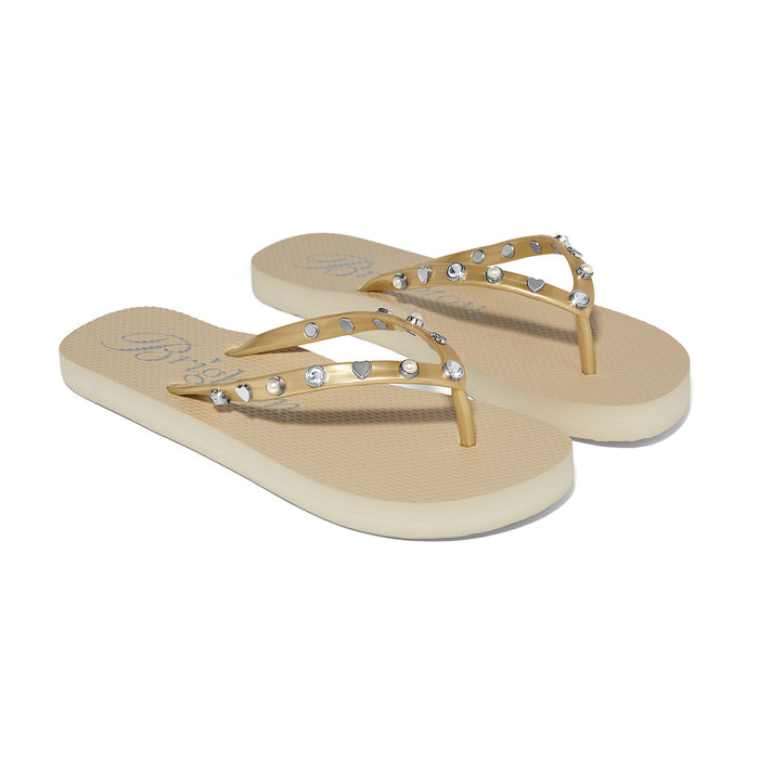 Brighton Golden Flip Flops