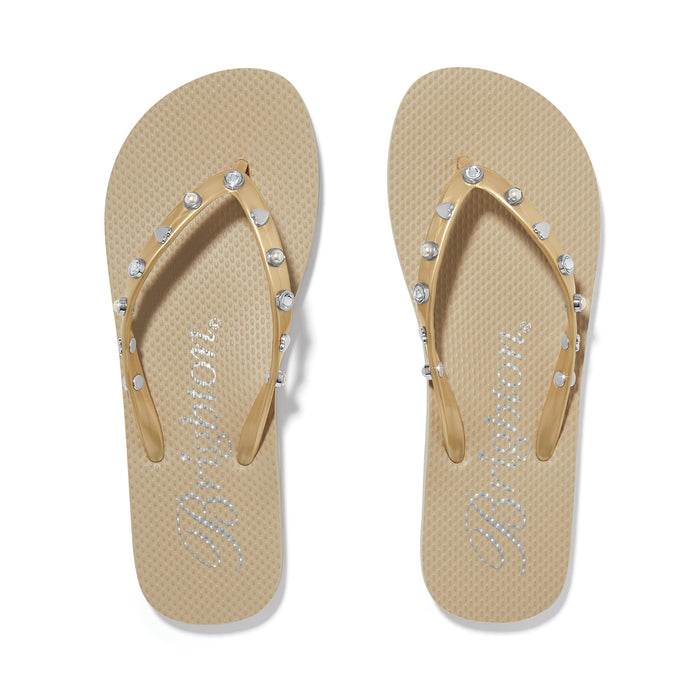 Brighton Golden Flip Flops