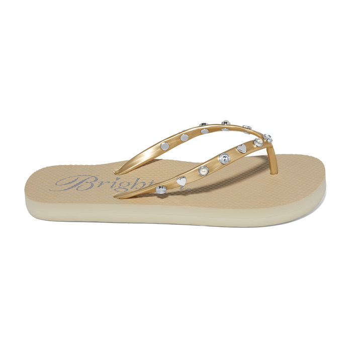 Brighton Golden Flip Flops