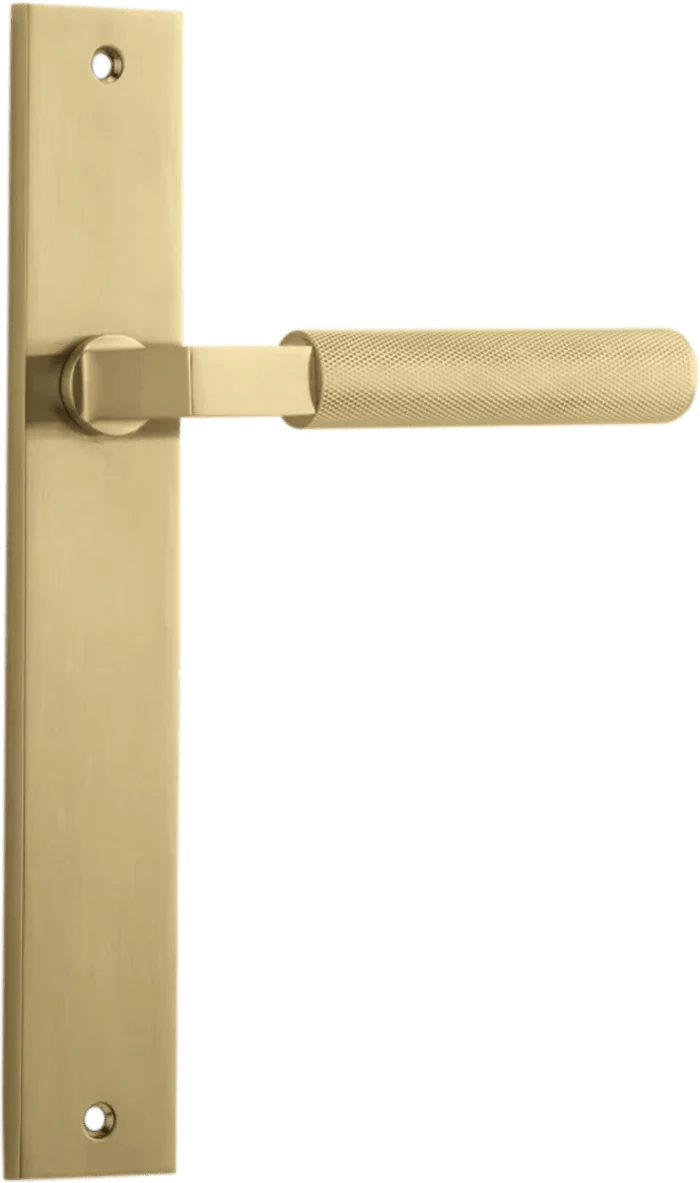 Brunswick Lever - Rectangular Backplate - Entry - Point - 16252 - Iver