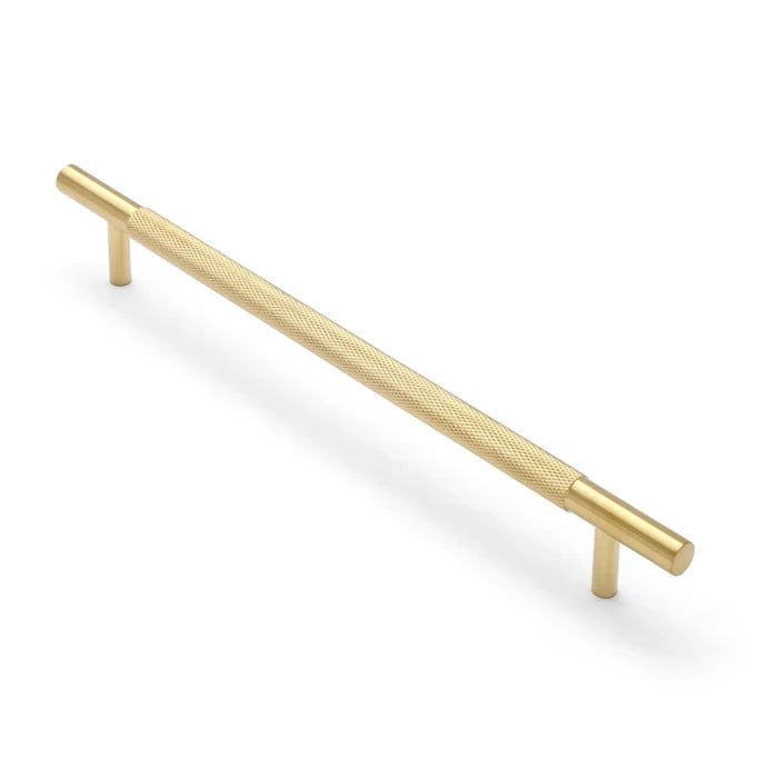 Brushed Brass PVD Knurled Drawer Pull - Charmian - Manovella
