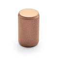 Brushed Copper PVD Knurled Cabinet Knob - Helena - Manovella