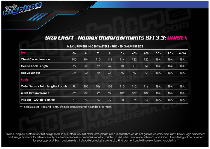 BT UNDERGARMENTS - SFI 3.3