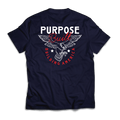 Purpose-Built Building America graphic tee in true navy, big and tall sizing