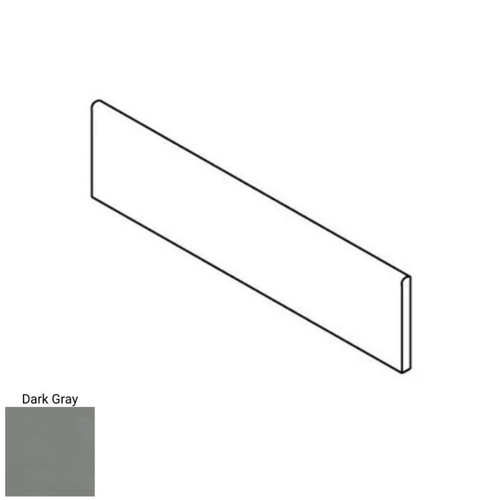 Bullnose Tile Delight Dark Gray 3''x10'' Glossy can be used to finish the edge of the backsplash, bathroom, or shower wall