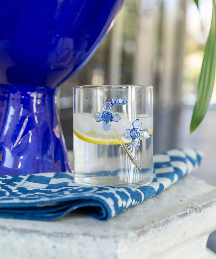 Cabana Napkin, Indigo Check. Set of 8