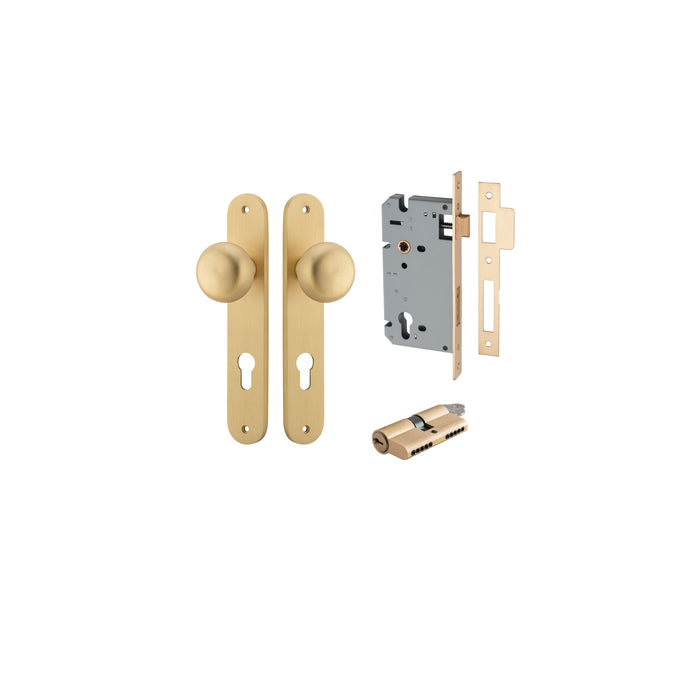 Brushed Brass / Key/Key Entrance Kit (Lock & Key Cylinder Included)