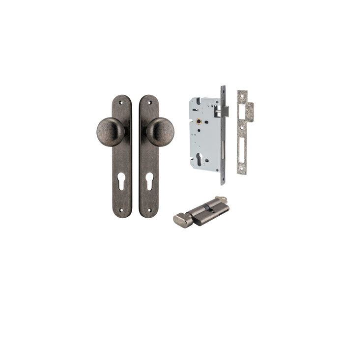 Distressed Nickel / Key/Turn Entrance Kit (Lock & Key Cylinder Included)