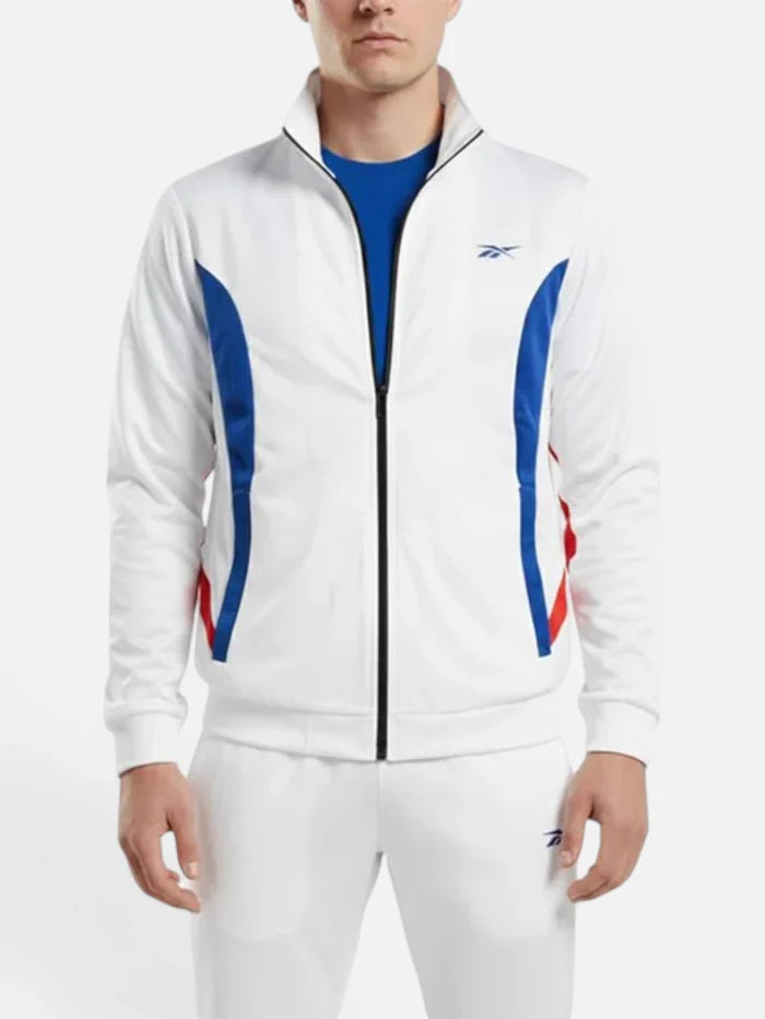 Campera Reebok Cierre Capsula Futbol Blanco/Azul