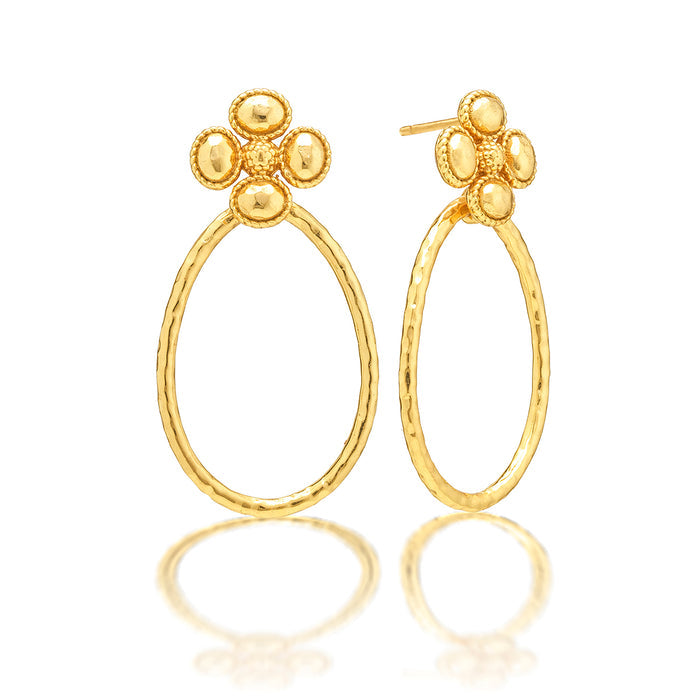 Capucine de Wulf - Earrings - Berry Clover Teardrop - Gold - Findlay Rowe Designs
