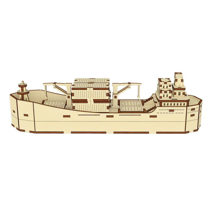 Cargo Ship with Movable Cranes, Opening Hatches and Containers - Glowforge