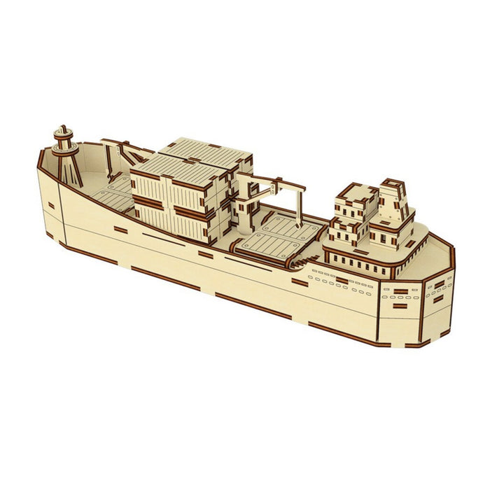 Cargo Ship with Movable Cranes, Opening Hatches and Containers - Glowforge