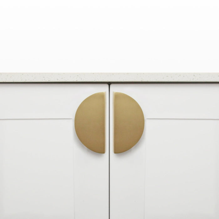 Celeste Half Moon Brass Cabinetry Pull - Little Swagger - Entry - Point - Celeste - AB - 64 - Little Swagger