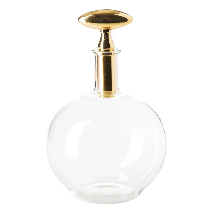 Chalet Brass Top Decanter, Sphere Shaped