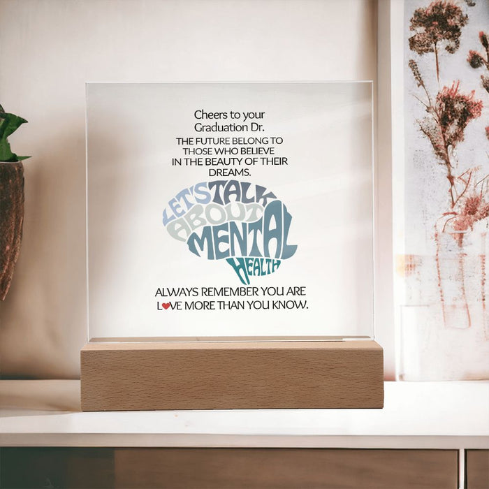 Cheers To Your Graduation Dr.-Square Acrylic Plaque! ❤