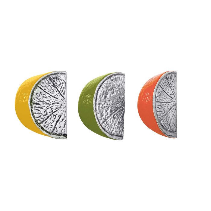 Citrus Lemon, Lime and Orange Slice Napkin Weight Set of 3