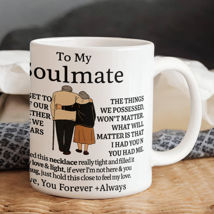 Coffee Mug for Soulmate - Forever Always - Romantic Ceramic Mug