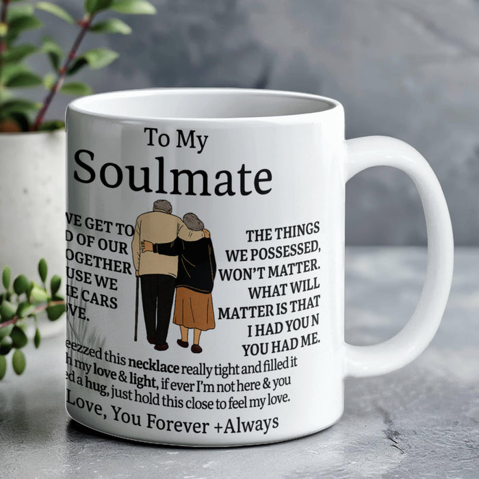 Coffee Mug for Soulmate - Forever Always - Romantic Ceramic Mug