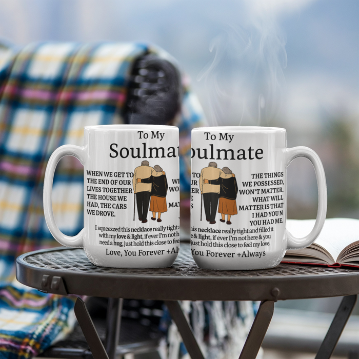 Coffee Mug for Soulmate - Forever Always - Romantic Ceramic Mug