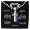 Congratulations Son-Cuban Chain with Artisan Cross Necklace.