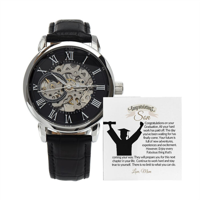 Congratulations Son-Proud-Black Chronograph Watch
