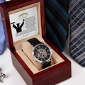 Congratulations Son-Proud-Black Chronograph Watch