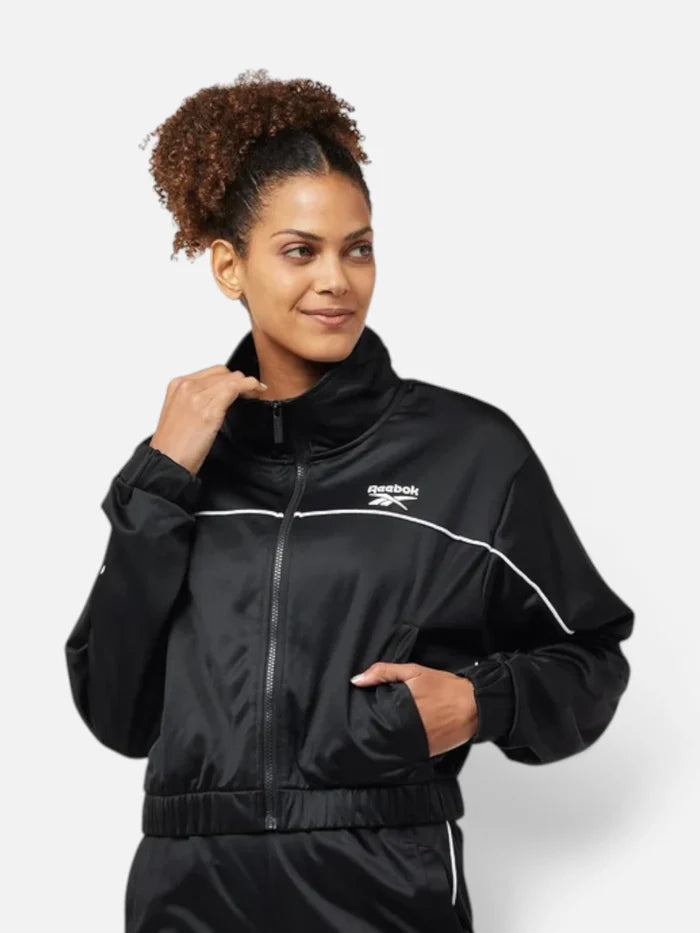 Conjunto Reebok Justine Piping Tracksuit 2pc Mujer - Negro