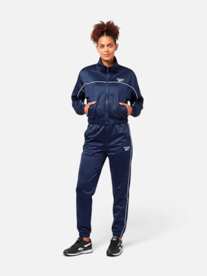 Conjunto Reebok Justine Piping Tracksuit 2pc Mujer - Vector Azul Marino