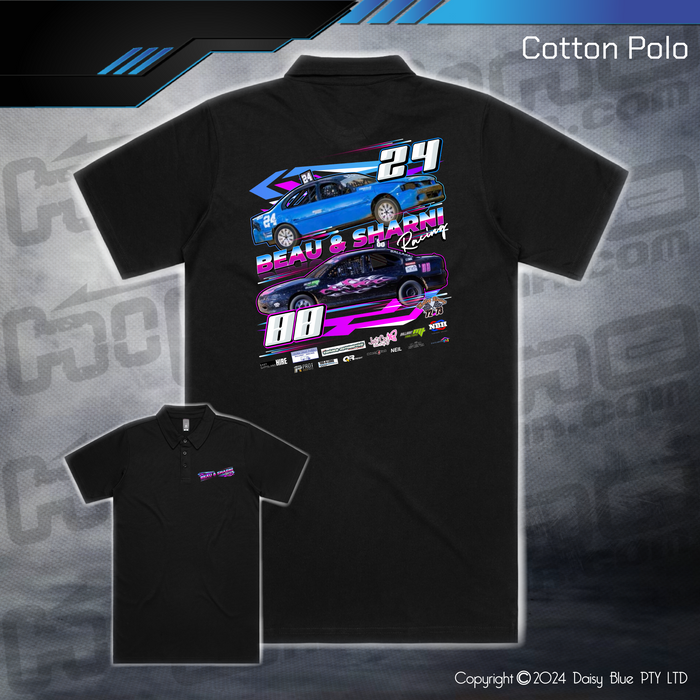 Cotton Polo - Beau & Sharni Racing