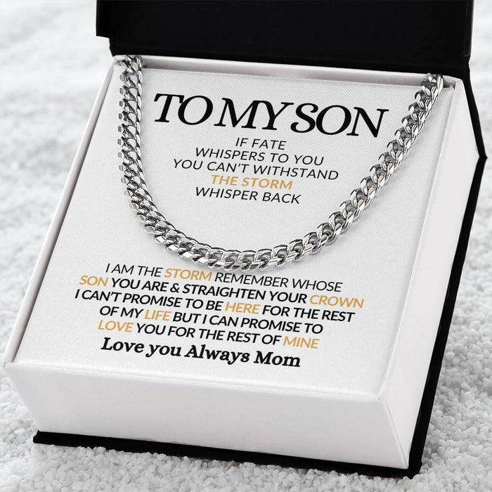 Cuban Chain Necklace for Son - If Fate Whispers - Men's Jewelry Gift