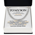 Cuban Chain Necklace for Son - If Fate Whispers - Men's Jewelry Gift