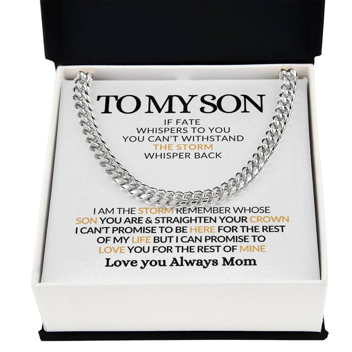 Cuban Chain Necklace for Son - If Fate Whispers - Men's Jewelry Gift
