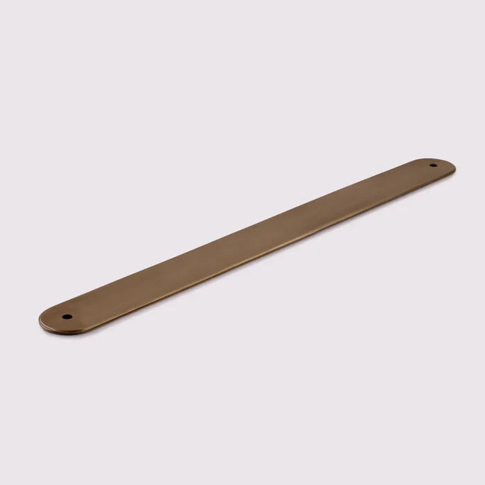 Curved Appliance Pull Backplate - Acid Wash Brass by Hepburn