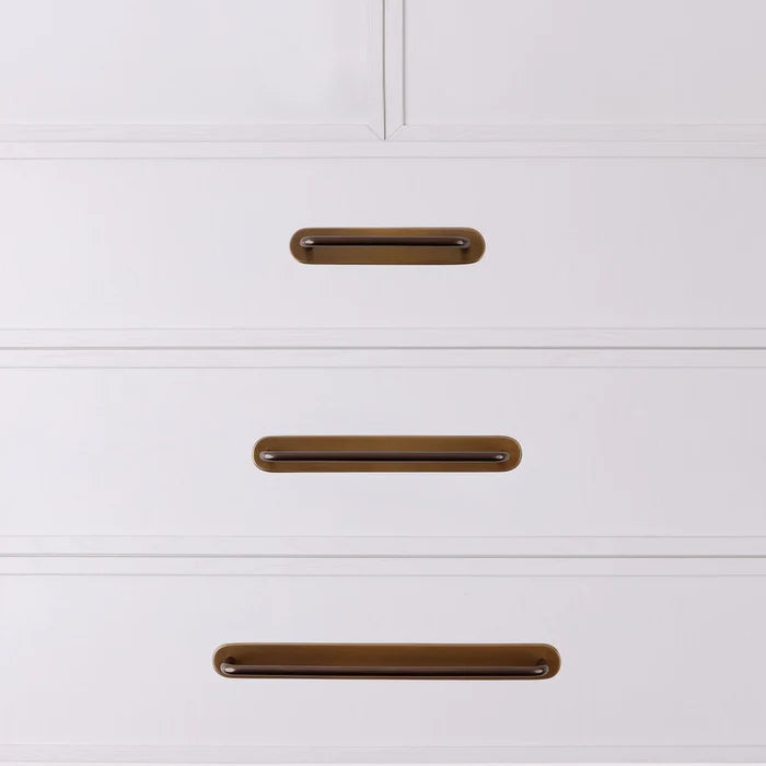 Curved Handle Backplate - Acid Wash Brass by Hepburn