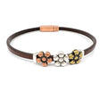 Daisy Chain Leather Bracelet Black / M (7.5")